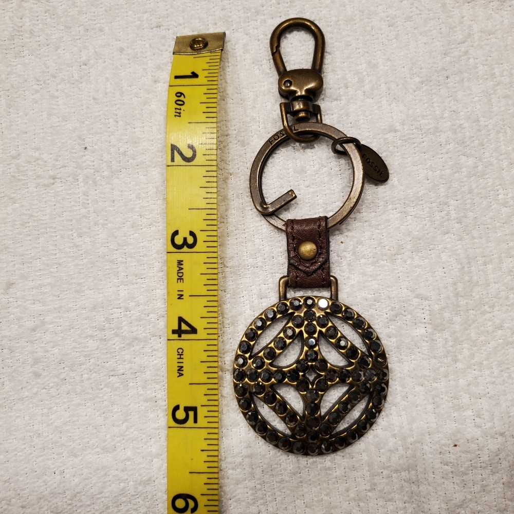 Fossil Vintage Maddox Keychain Key Bag Charm Keyfob Replacement Pendant 4 Purse